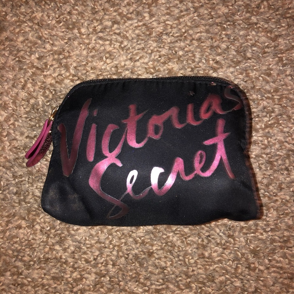 SALE Small Victoria Secret Black & Pink coin bag